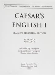 Tapa de Ceasar's English I