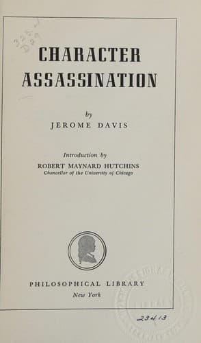 Tapa de Character Assassination