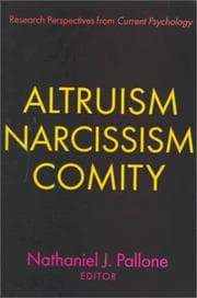 Tapa de Altruism, Narcissism, Comity