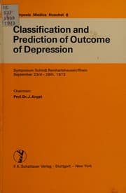 Tapa de Classification and prediction of outcome of depression