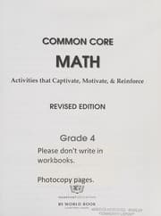 Tapa de Common Core Math Grade 4