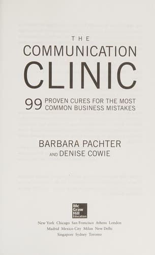 Tapa de The communication clinic