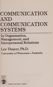Tapa de Communication and communication systems