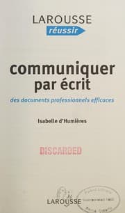 Tapa de COMMUNIQUER PAR ECRIT