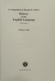 Tapa de A Companion to Baugh and Cable's A History of the English Language