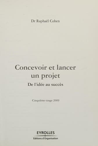 Tapa de Concevoir et lancer un projet