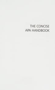 Tapa de Concise APA Handbook