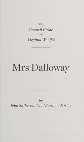 Tapa de Virginia Woolf's Mrs Dalloway