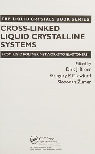Tapa de Cross-linked liquid crystalline systems