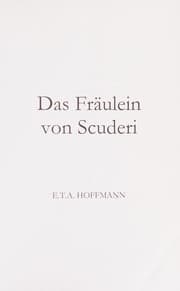 Tapa de Das Fräulein von Scuderi (German Edition)