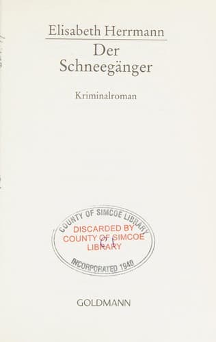 Tapa de Der Schneegänger