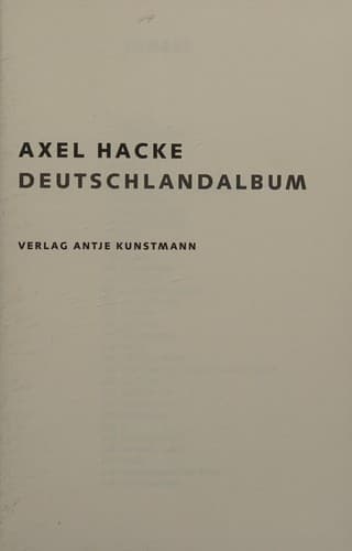 Tapa de Deutschlandalbum