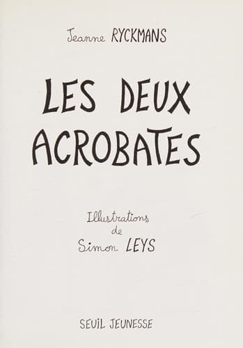 Tapa de Deux acrobates