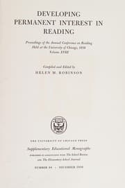 Tapa de Developing Permanent Interest in Reading