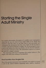 Tapa de Developing a single adult ministry (An ICL concept book)