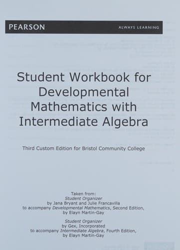 Tapa de Developmental Mathematics with Intermediate Algebra- Third Custom Edition for Bristol Community College