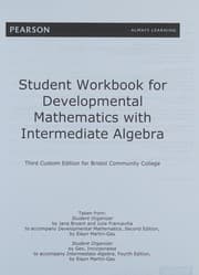 Tapa de Developmental Mathematics with Intermediate Algebra- Third Custom Edition for Bristol Community College