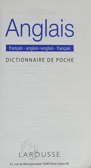 Tapa de Dictionnaire Larousse Poche Anglais / Francais / Anglais ; English / French / English Dictionary (French Edition)