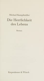 Tapa de Die Herrlichkeit des Lebens