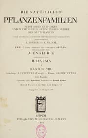 Tapa de Die Natürlichen Pflanzenfamilien Nebst Ihren Gattungen und Wichtigeren Arten, Insbesondere Den Nutzpflanzen : Unter Mitwirkung Zahlreicher Hervorragender Fachgelehrten Begr. Von A. Engler / K. Prantl. Band 5 B VIII : Abteilung : EUMYCETES  - Klasse : ASCOMYCETES, Reihe Euascales, Unterreihe VIII
