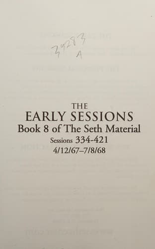 Tapa de Early Sessions Bk 8