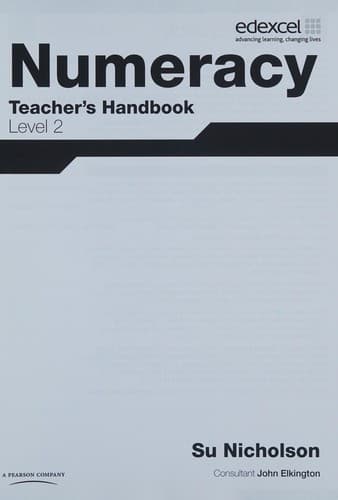 Tapa de Edexcel ALAN Teacher's Handbook Numeracy Level 2