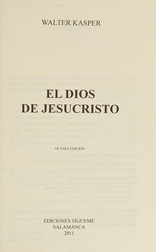 Tapa de El Dios de Jesucristo