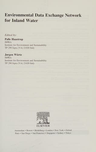 Tapa de Environmental data exchange network for inland water
