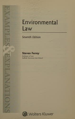 Tapa de Environmental law