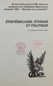 Tapa de Epistémologie, éthique et politique