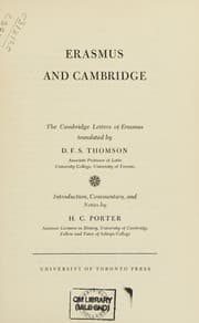 Tapa de Erasmus and Cambridge