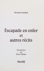 Tapa de Escapade en Enfer et Autres Recits