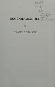 Tapa de Eugenie Grandet