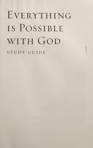 Tapa de Everything Is Possible with God