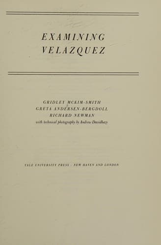 Tapa de Examining Velazquez