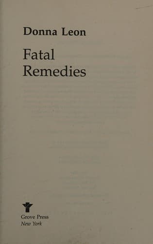 Tapa de Fatal Remedies