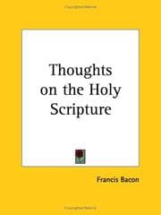 Tapa de Thoughts on the Holy Scripture