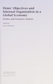Tapa de Firms' objectives and internal organisation in a global economy