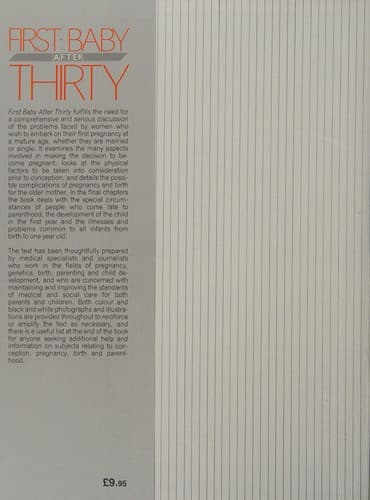 Tapa de First Baby After Thirty