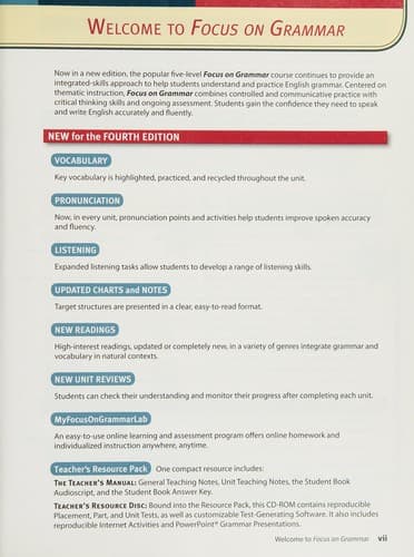Tapa de Focus on Grammar 3A Split