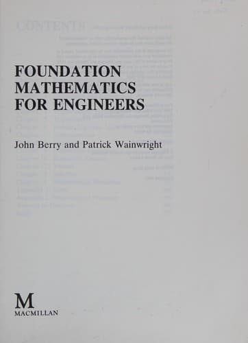 Tapa de Foundation Mathematics for Engineers