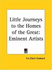 Tapa de Eminent Artists (Little Journeys to the Homes of the Great, Vol. 6)