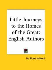 Tapa de English Authors (Little Journeys to the Homes of the Great. Vol. 5)