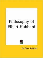 Tapa de Philosophy of Elbert Hubbard
