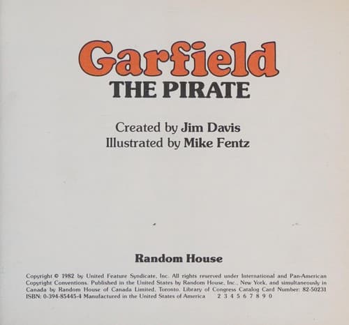 Tapa de Garfield, the pirate