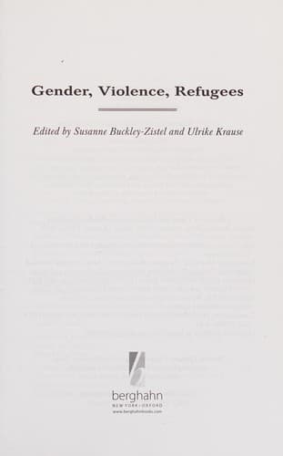 Tapa de Gender, Violence, Refugees