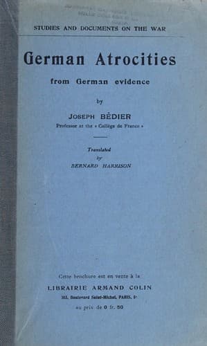 Tapa de German Atrocities from German Evidence
