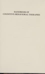 Tapa de Handbook of cognitive-behavioral therapies