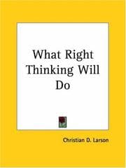 Tapa de What Right Thinking Will Do