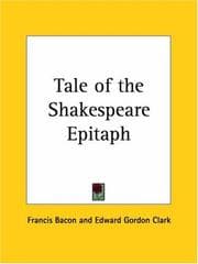 Tapa de Tale of the Shakespeare Epitaph